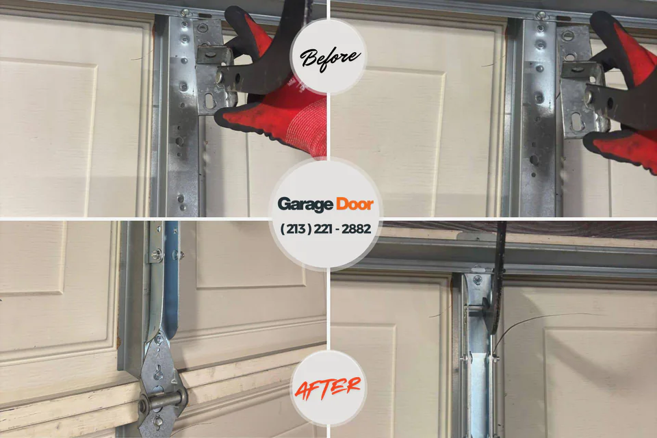 Before and after: garage door repair Springmont, PA